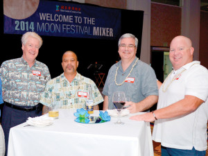 (From left) Brian Bliss, vice president, Bank of Hawaii; Duce Romias, owner, No KaOi Termite & Pest Control; John Wade, chief executive officer – American territories and Guam, ANZ Guam Inc.; and Thomas Teehan, president and CEO, Isla Energy. Photo by Justin Green