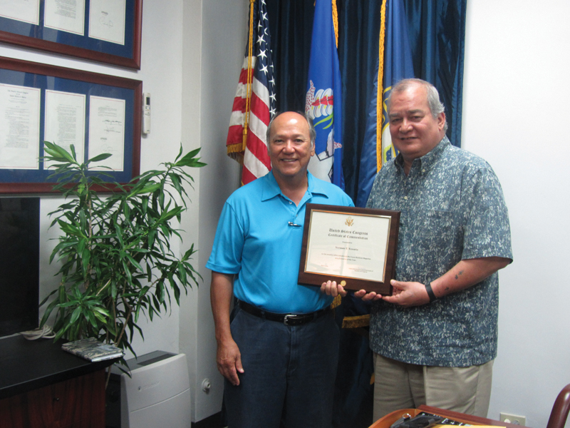 Norman Tenorio Congressional Commendation